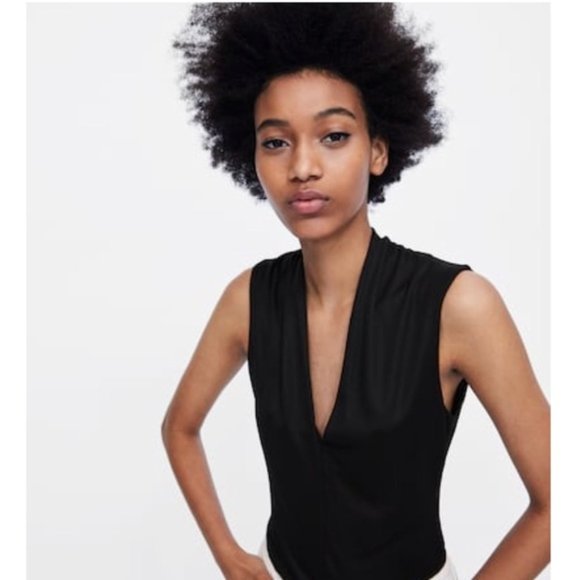 Zara Tops - Zara Black Bodysuit Sleeveless